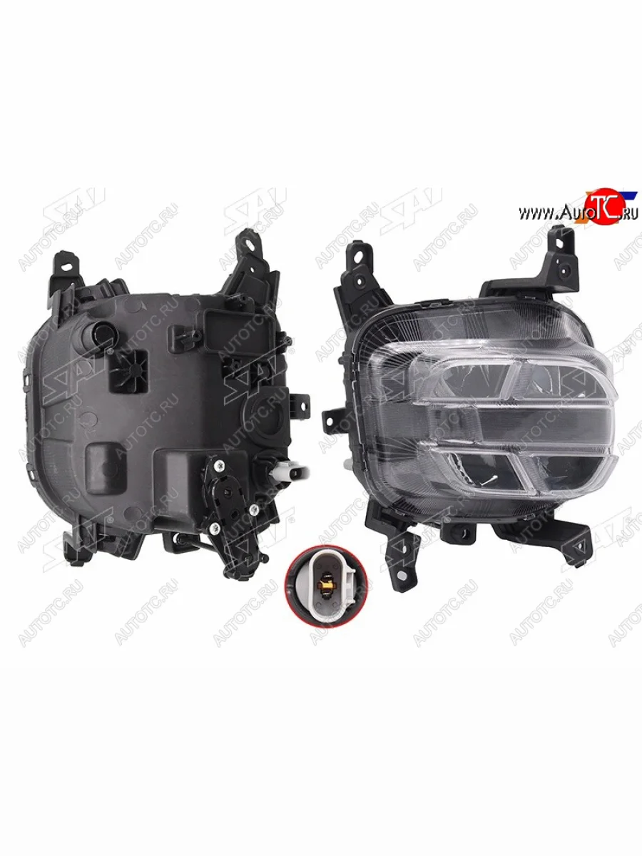 Правая противотуманная фара (LED) SAT KIA Sportage 4 QL (2016-2022) дорестайлинг, рестайлинг с доставкой в г. Кемерово