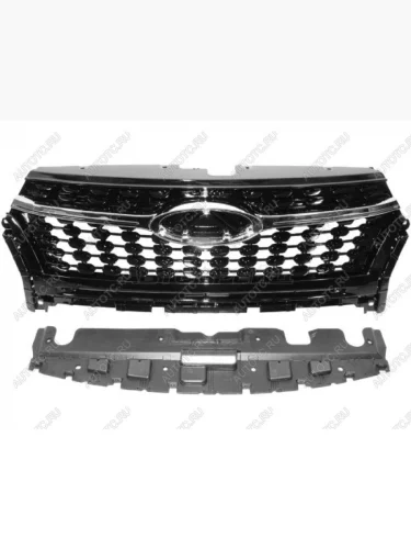 Решетка радиатора SAT (хром) Chery Tiggo 4 1-ый рестайлинг (2018-2023)