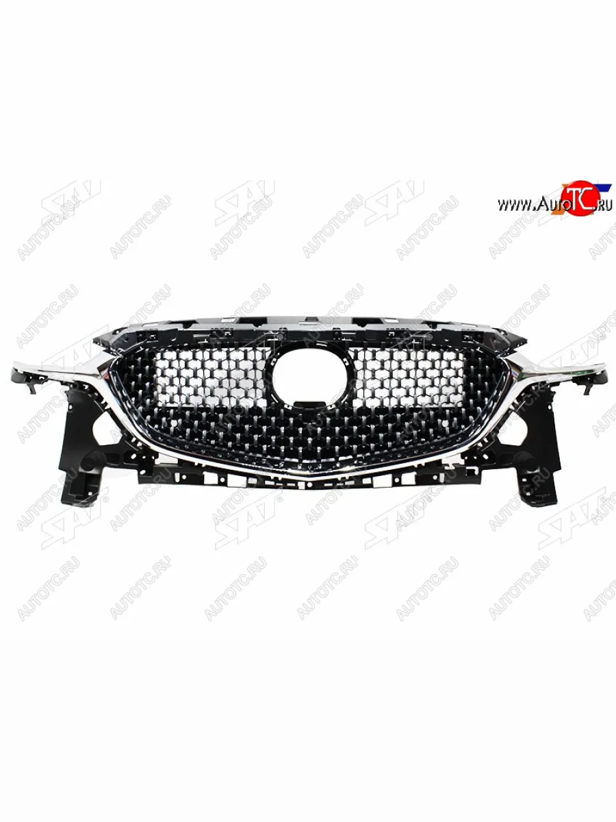 Решетка радиатора SAT Mazda 6 GJ 2-ой рестайлинг универсал (2018-2025) (хром)  в Перми Пермском крае