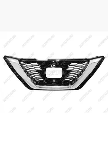 Решетка радиатора (Комплектация под камеру) SAT (хром) Nissan Qashqai 2 J11 рестайлинг (2017-2022)