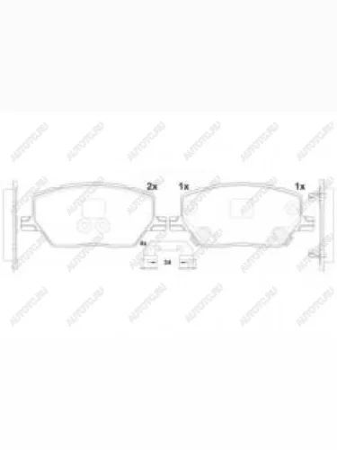Колодки тормозные передние (4шт.) NIBK Jeep Renegade 1 BU дорестайлинг (2014-2020)