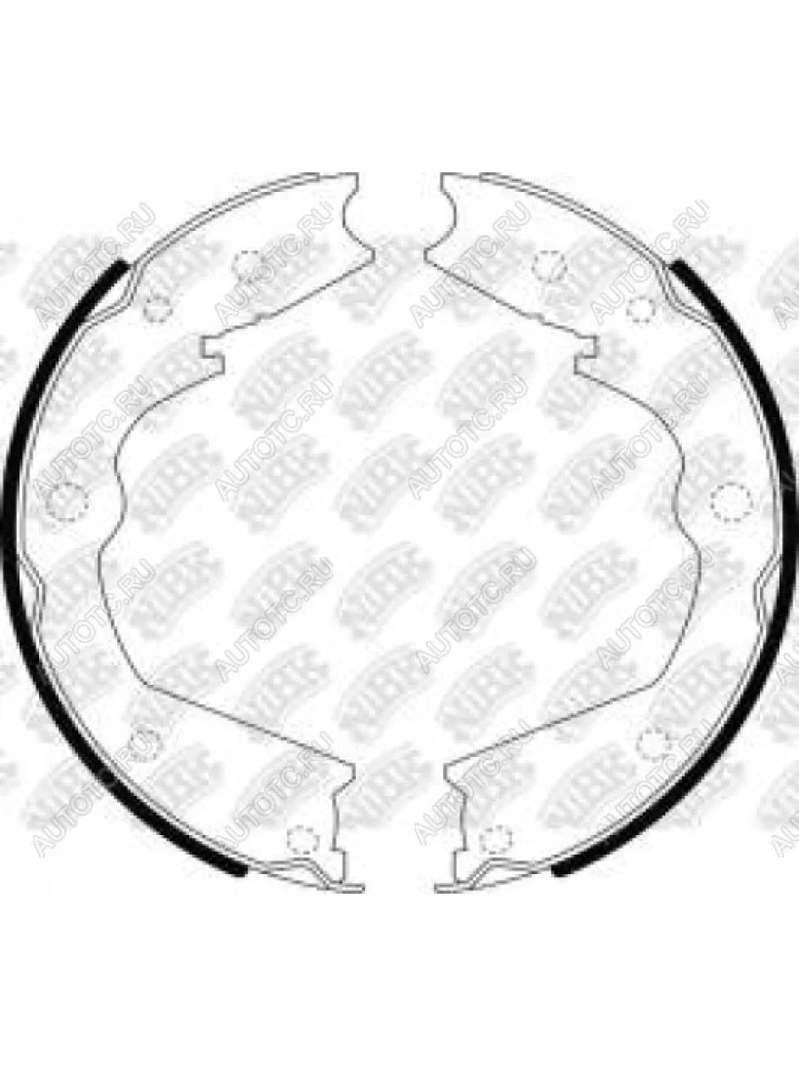 Колодки тормозные задние барабанные (4шт.) NIBK Honda CR-V RM1,RM3,RM4 дорестайлинг (2012-2015)  с доставкой в г. Керчь