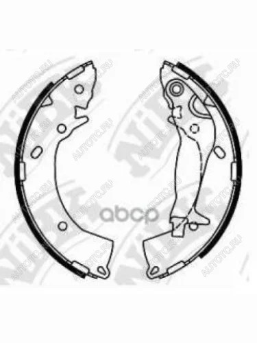 Колодки тормозные задние барабанные (4шт.) NIBK Hyundai Getz TB хэтчбэк 5 дв. дорестайлинг (2002-2005)