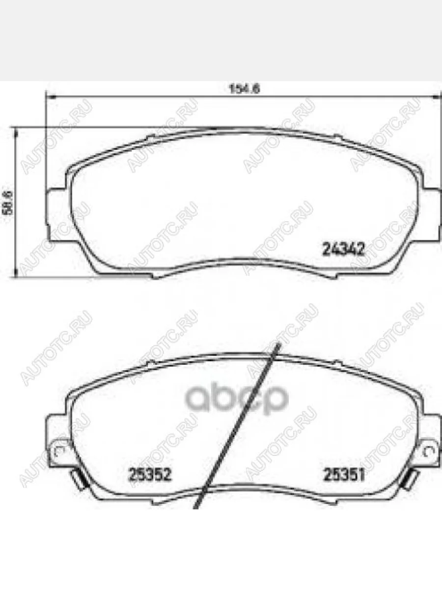 Колодки тормозные передние (4шт.) BREMBO Honda CR-V RM1,RM3,RM4 дорестайлинг (2012-2015)  в Перми Пермском крае