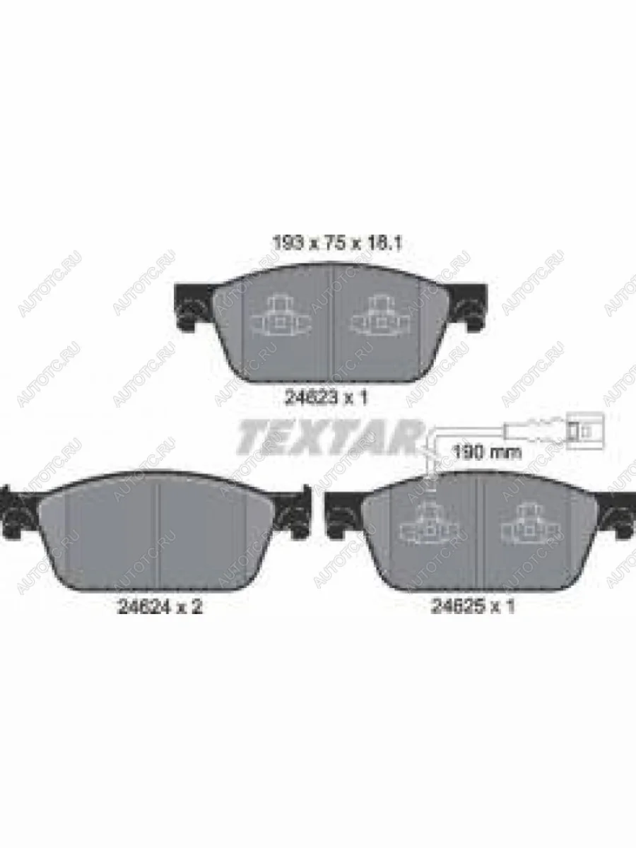 Колодки тормозные передние (4шт.) TEXTAR Volkswagen Multivan T5  дорестайлинг (2003-2009)  с доставкой в г. Пермь
