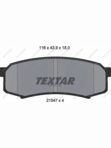 Колодки тормозные передние (4шт.) TEXTAR Mitsubishi Pajero 4 V90 дорестайлинг (2006-2011)