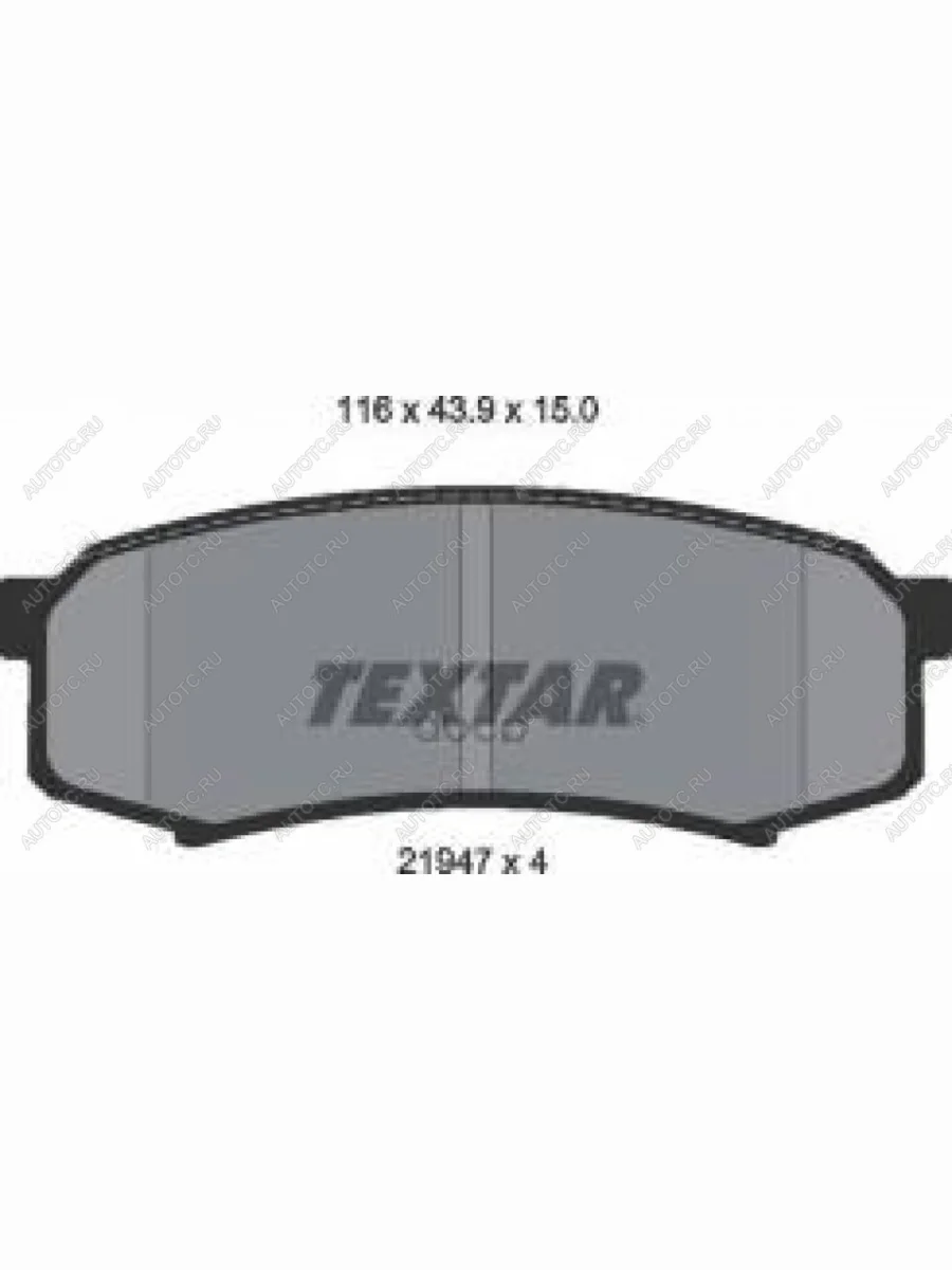 Колодки тормозные передние (4шт.) TEXTAR Mitsubishi Pajero 4 V80 дорестайлинг (2006-2011)  в Самаре Самарской области