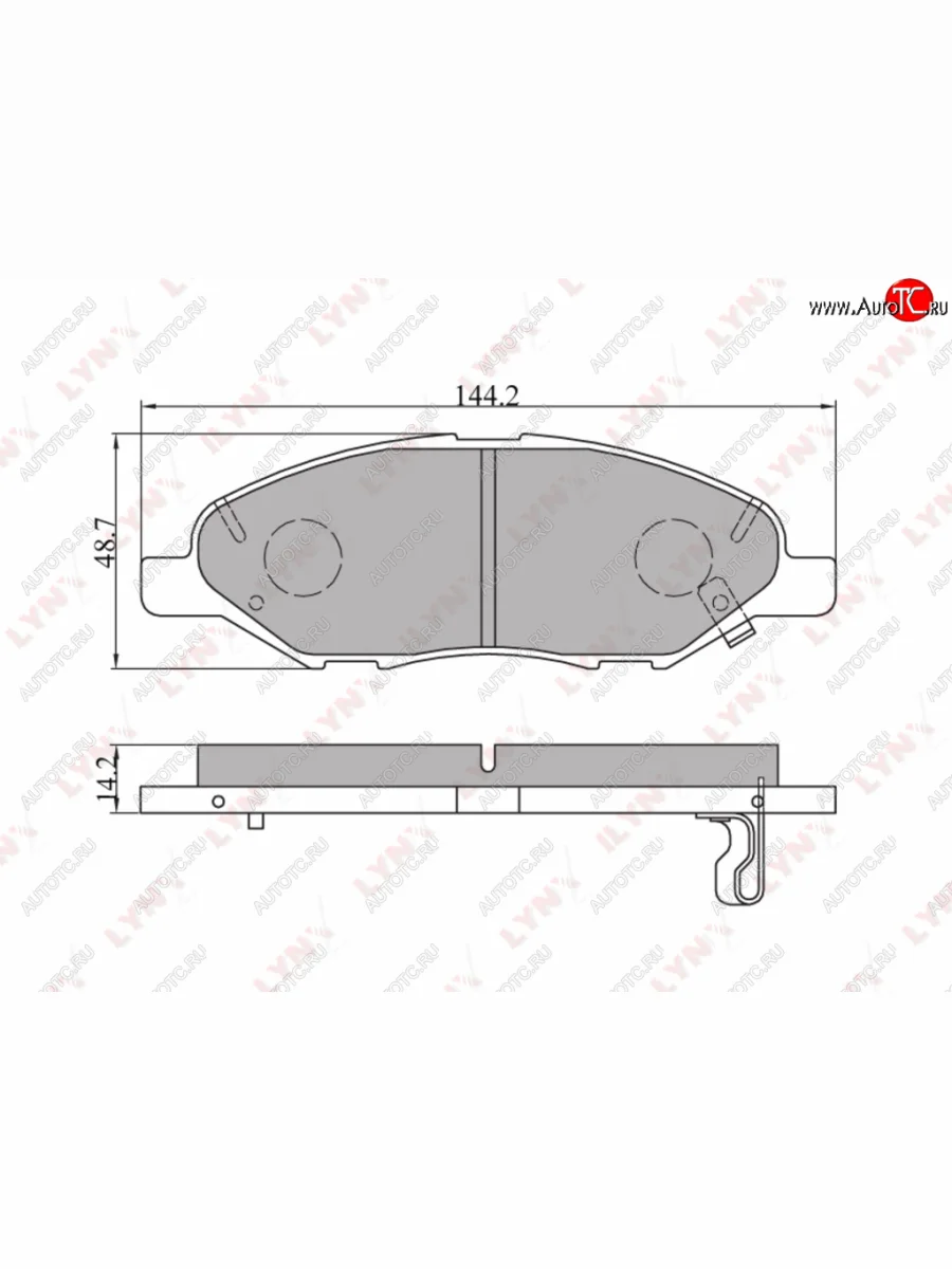 Колодки тормозные передние (4шт.) LYNX Nissan Cube 2 (2002-2008)  в Керчи Республика Крым