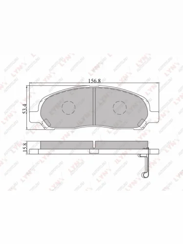 Колодки тормозные передние (4шт.) LYNX Mitsubishi Grandis (1997-2003)