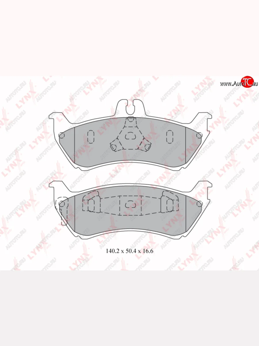 Колодки тормозные задние (4шт.) LYNX Mercedes-Benz ML class W163 рестайлинг (2001-2005)  в Керчи Республика Крым