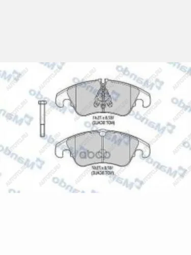 Колодки тормозные передние R16 (4шт.) MANDO Volkswagen Multivan T5  дорестайлинг (2003-2009)