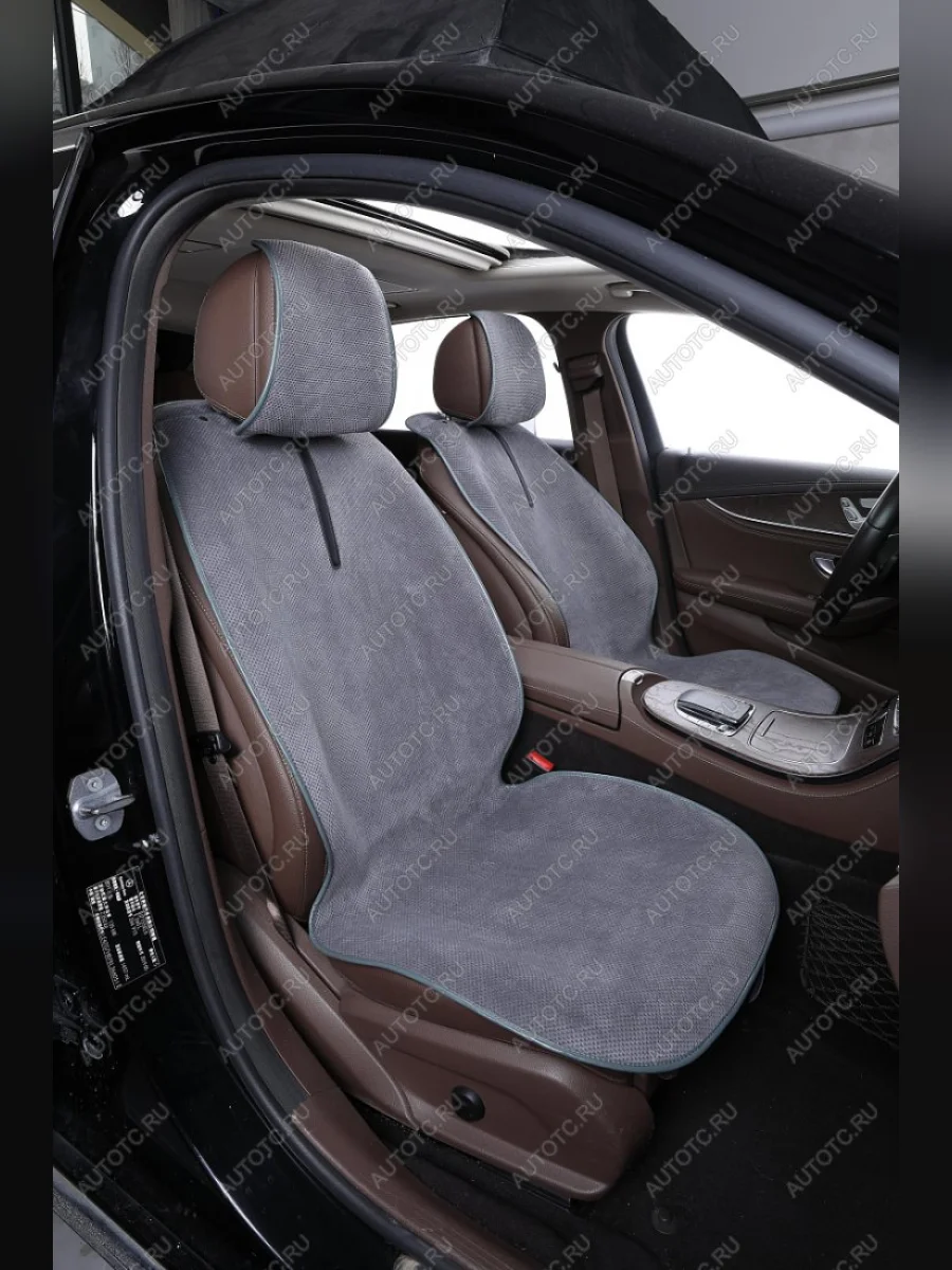 Накидки на сиденье (Galaxy Plus Велюр ткань) Автопилот   (серый)  в Самаре Самарской области