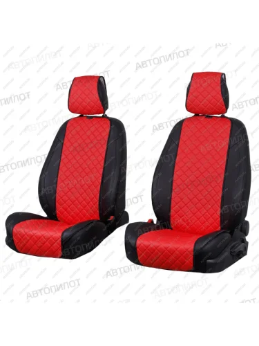 Накидка на сиденье (Экокожа Ромб-Модель №2 шир. сиденье экокожа) Автопилот (красный) 