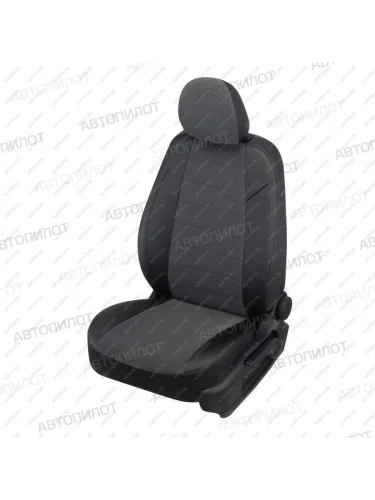 Чехлы на сиденья Велюр (к. Comfort Luxe экокожа) Автопилот (черный) Уаз Патриот 3163 5 дв. 2-ой рестайлинг (2017-2025)