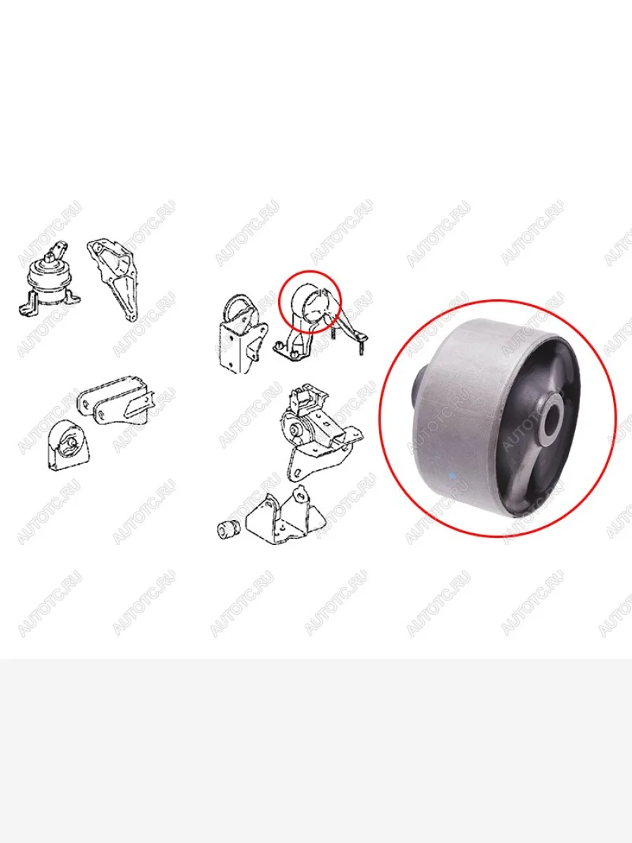 Опора двигателя задняя SAT Toyota Opa (2000-2005)  в Самаре Самарской области