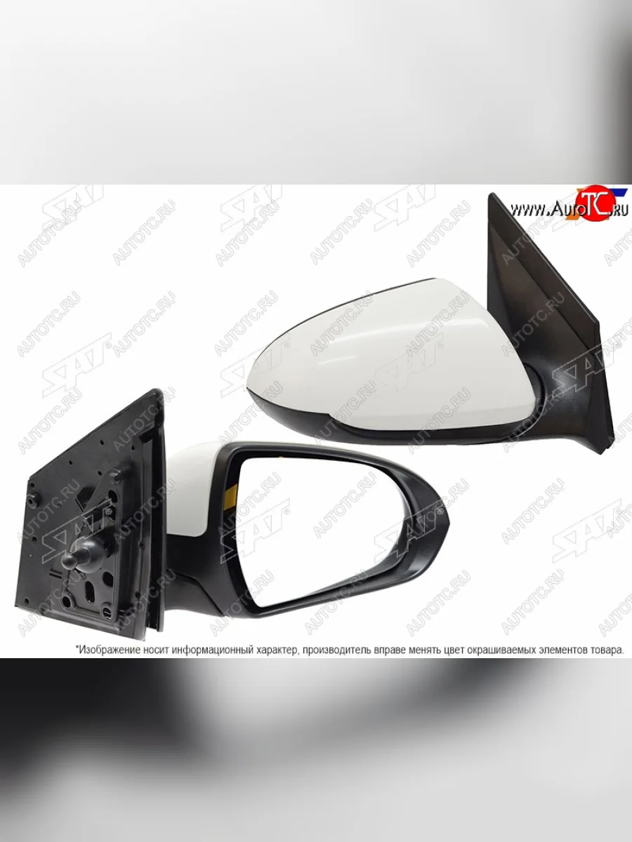 Боковое правое зеркало (механическое) SAT Hyundai Solaris HCR седан дорестайлинг (2017-2020) (неокрашенное)  в Перми Пермском крае