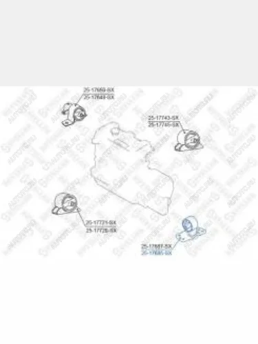 Опора двигателя левая STELLOX Nissan Almera 2 N16 седан рестайлинг (2002-2006)