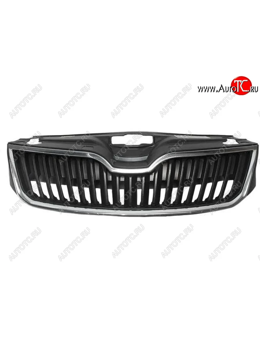 Решетка радиатора (пр-во Китай) BODYPARTS Skoda Rapid NH1 хэтчбэк дорестайлинг (2012-2017) (молдинг хром)  в Керчи Республика Крым