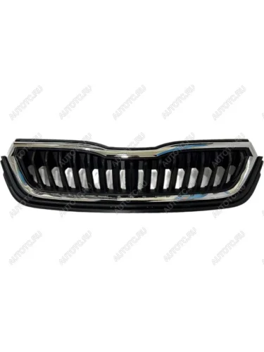 Решетка радиатора (пр-во Китай) BODYPARTS (молдинг хром) Skoda Rapid MK2 хэтчбэк 5 дв. рестайлинг (2019-2024)
