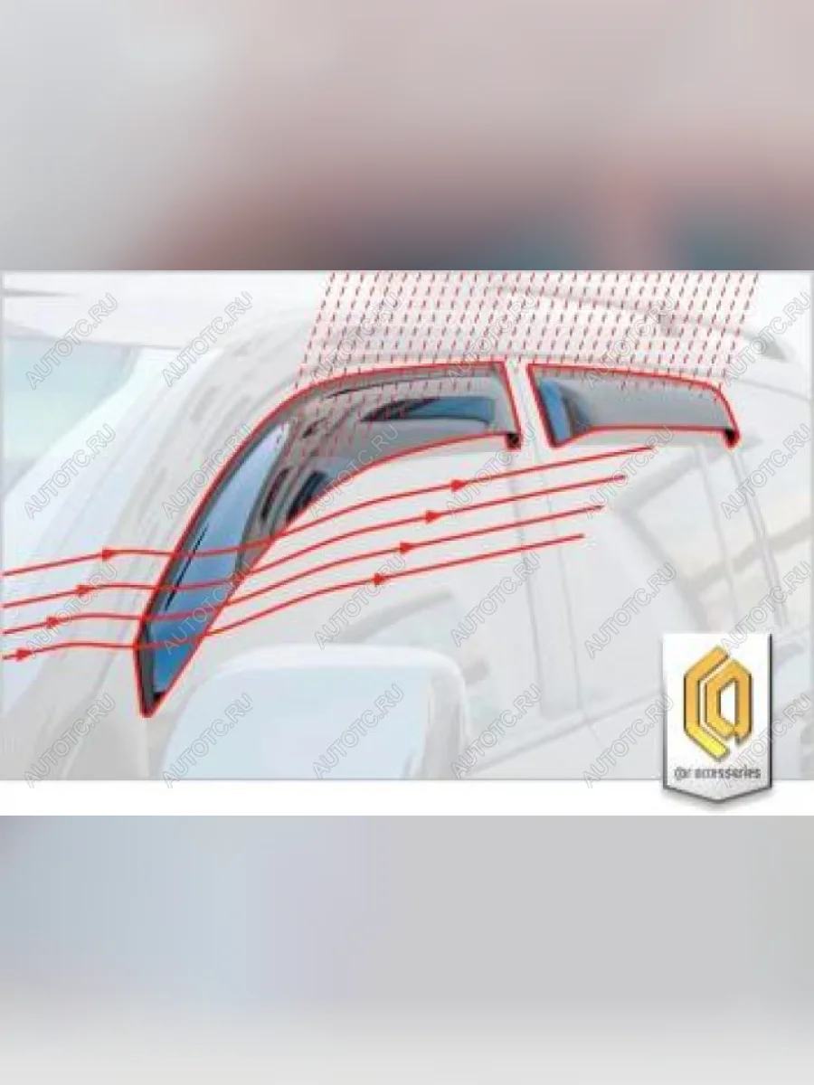 Дефлектора окон CA-Plastic Toyota Land Cruiser Prado J120 (2002-2009) (серия Шелкография золото)  в Воронеже Воронежской области