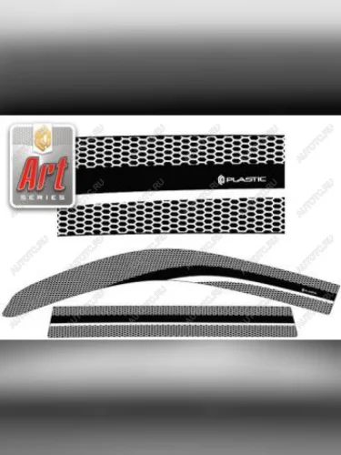 Дефлектора окон (рынок Японии) CA-Plastic (серия Art серебро) Honda StepWagon  RP6,RP7, RP8 (2022-2025) минивэн дорестайлинг