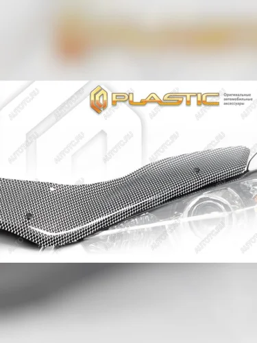 Дефлектор капота (exclusive) CA-Plastic (серия Шелкография карбон серебро) Lexus LX570 J200 1-ый рестайлинг (2012-2015)