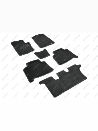 Коврики в салон (3D ВОРС) Seintex KIA Mohave HM2 (2019-2022) (черный)