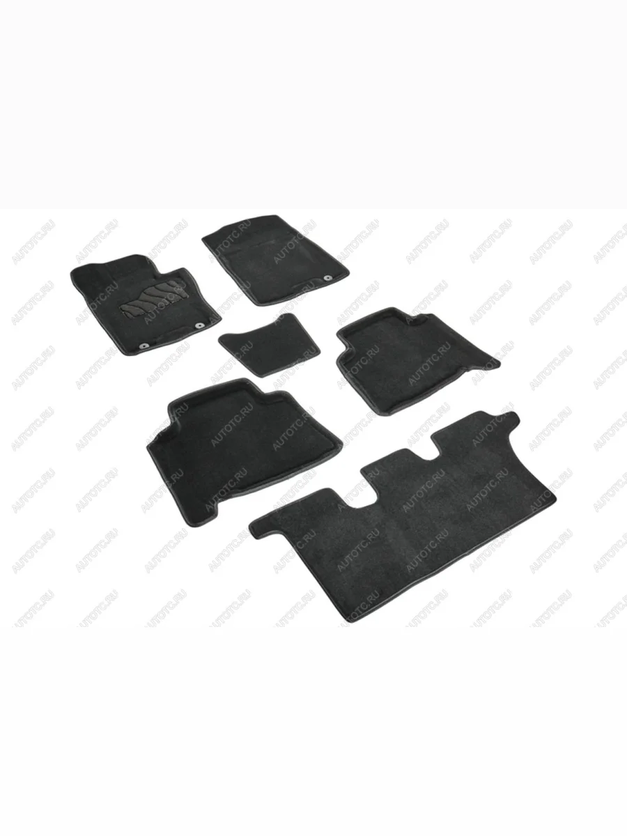 Коврики в салон (3D ВОРС) Seintex KIA Mohave HM2 (2019-2022) (черный)  в Самаре Самарской области