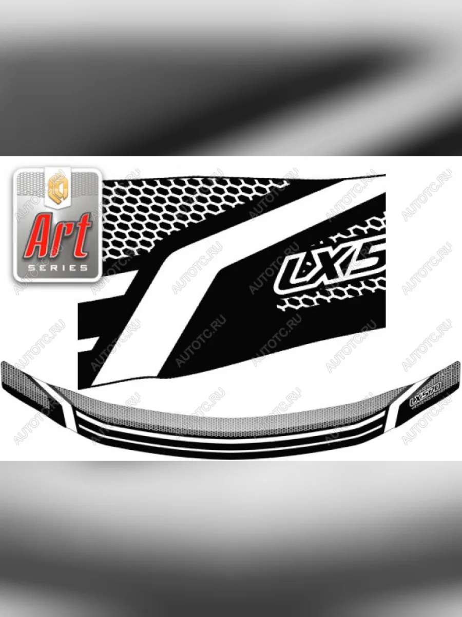 Дефлектор капота (exclusive) CA-Plastic Lexus LX570 J200 дорестайлинг (2007-2012) (серия  Art серебро )  в Перми Пермском крае