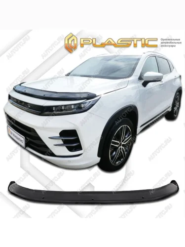 Дефлектор капота (рынок РФ) CA-Plastic (серия Classic черный) EXEED LX 1-ый рестайлинг (2021-2025)