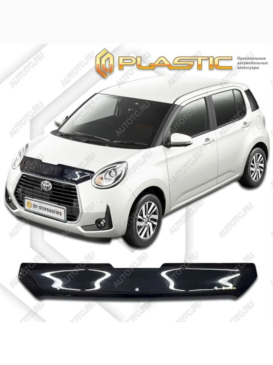 Дефлектор капота (рынок Японии) CA-Plastic Toyota Passo 3 рестайлинг (2018-2025) (серия Classic черный)  в Перми Пермском крае