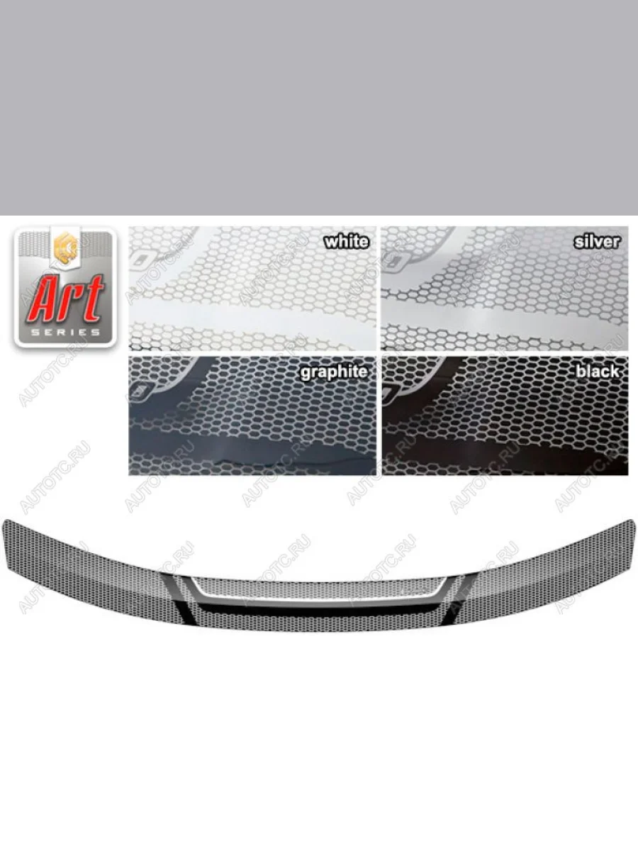 Дефлектор капота CA-Plastic Toyota Alphard H10 дорестайлинг (2002-2005) (серия Art белая)  в Самаре Самарской области