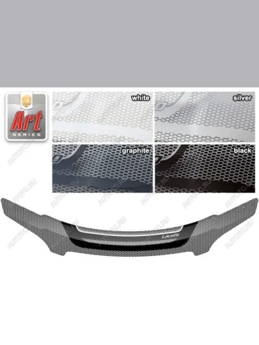Дефлектор капота CA-Plastic (серия Art графит) Chevrolet Lacetti седан (2002-2013)