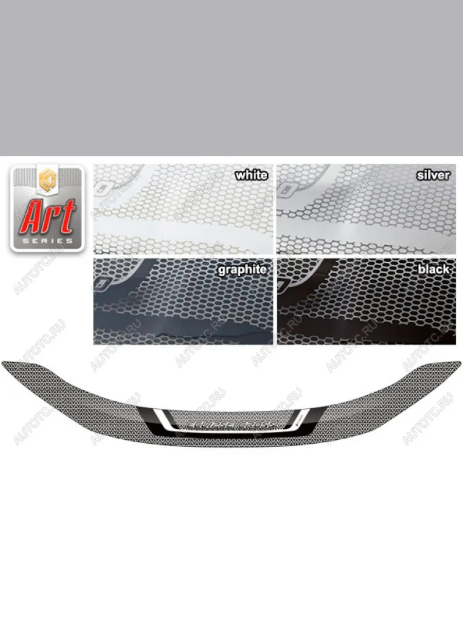Дефлектор капота CA-Plastic Mitsubishi Eclipse Cross GK дорестайлинг (2017-2021) (серия Art серебро )  в Самаре Самарской области