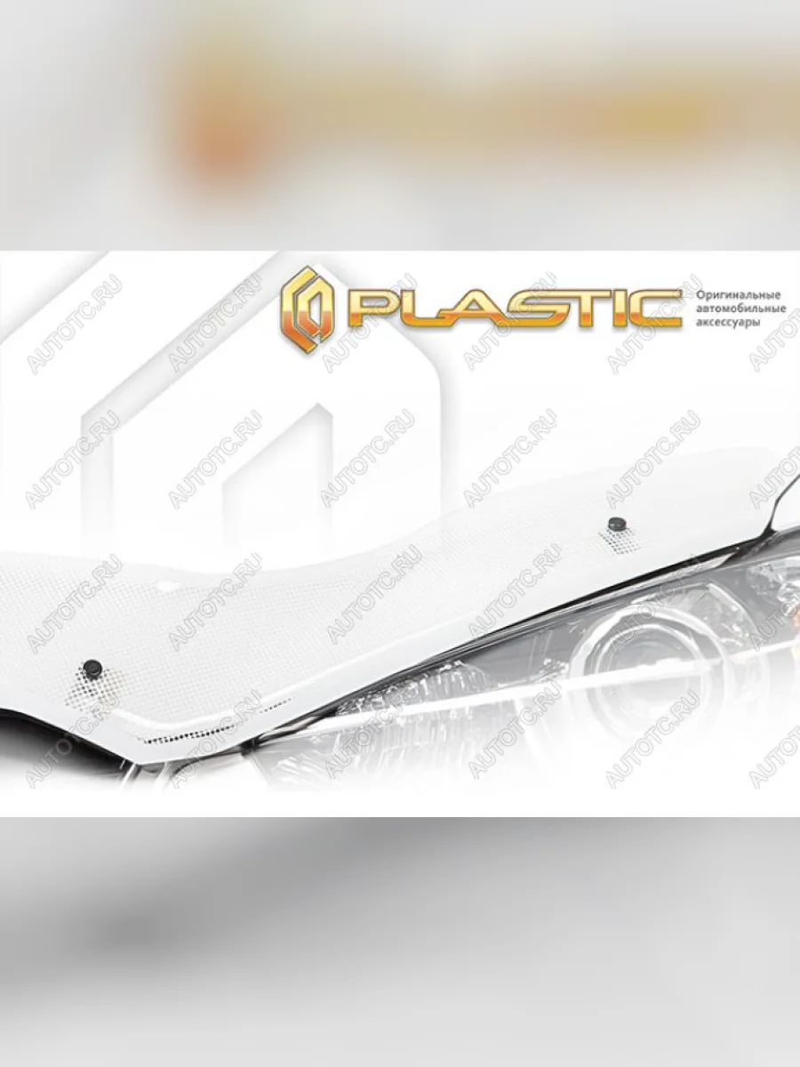 Дефлектор капота CA-Plastic JAC T8 Pickup Double Cab (РФ) (2023-2025) (серия Шелкография белая)  в Керчи Республика Крым