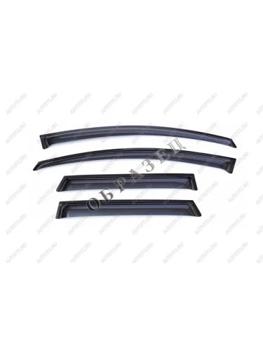 Дефлекторы окон SIM (черный) Hyundai Santa Fe  CM (2006-2012) дорестайлинг, рестайлинг