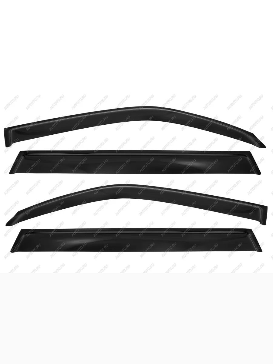 Дефлекторы окон (на хром пакет) SIM  Toyota Land Cruiser (2021-2025) J300 (черный)  в Самаре Самарской области