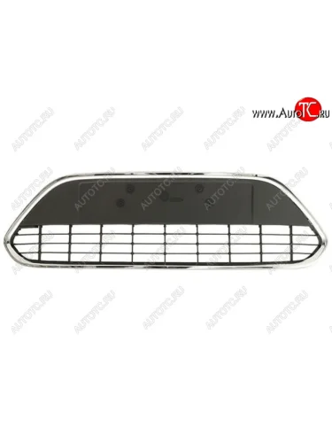 Центральная решетка переднего бампера BodyParts (молдинг хром) Ford Focus 2 хэтчбэк 3 дв. рестайлинг (2007-2011)