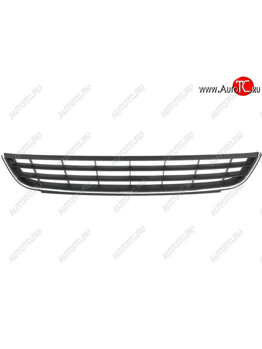 Центральная решетка переднего бампера BodyParts Volkswagen Jetta A6 седан дорестайлинг (2011-2015) (молдинг хром)  в Керчи Республика Крым