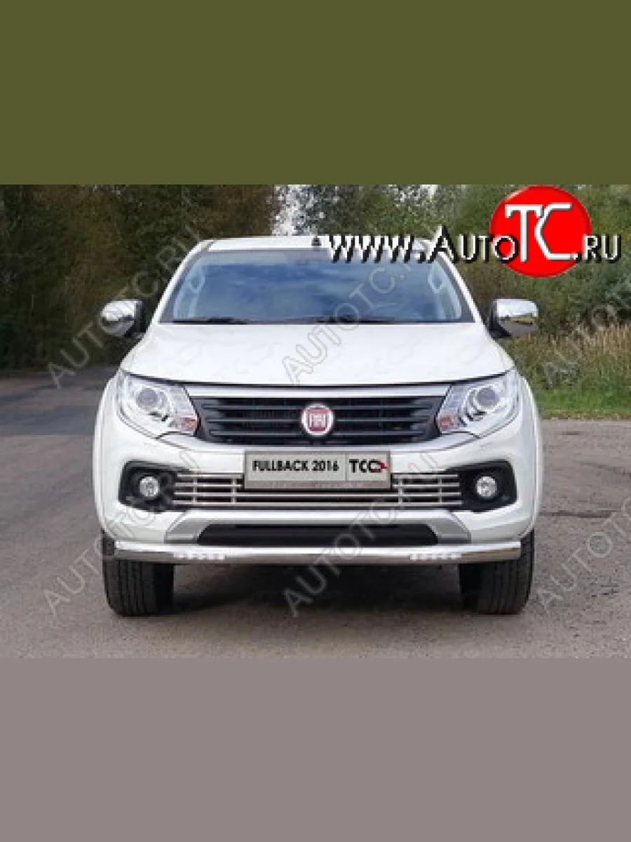 Нижняя декоративная вставка в бампер ТСС Тюнинг Fiat Fullback (2016-2018) (d 16 мм )  в Керчи Республика Крым