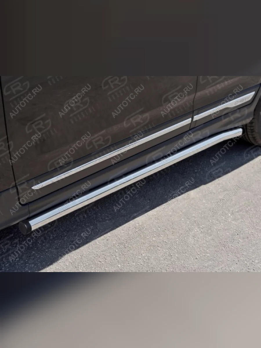 Пороги труба SLITKOFF Chery Tiggo 5 (T21) дорестайлинг (2014-2017) (d57 мм)  в Самаре Самарской области