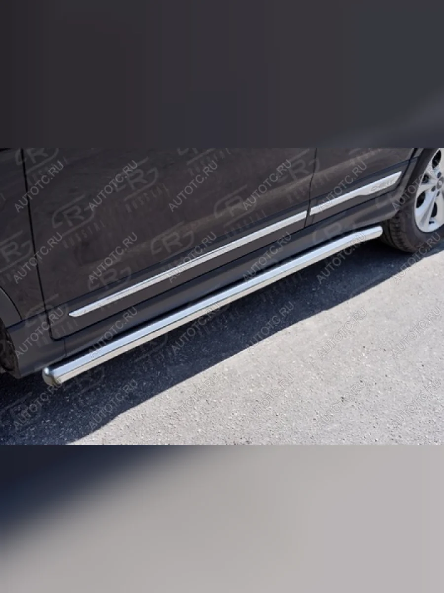 Пороги труба SLITKOFF Chery Tiggo 5 (T21) дорестайлинг (2014-2017) (d57 мм)  в Перми Пермском крае