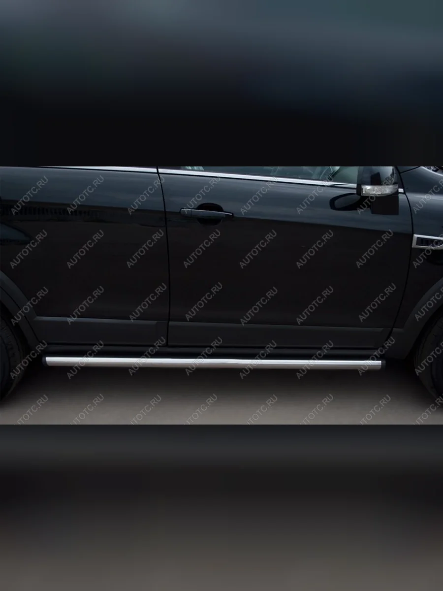 Пороги труба SLITKOFF Chevrolet Captiva 1-ый рестайлинг (2011-2013) (d57 мм)  в Перми Пермском крае