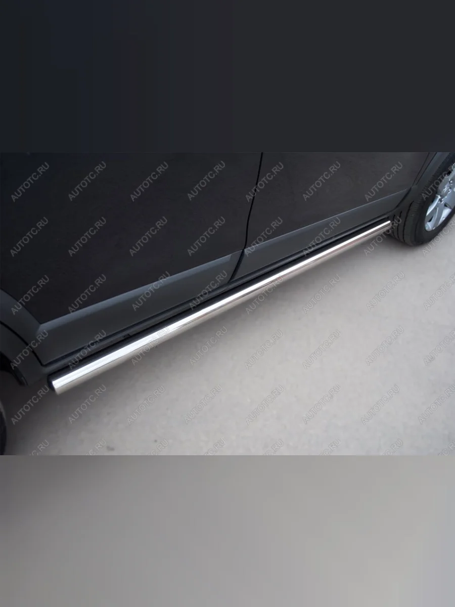 Пороги труба SLITKOFF Chevrolet Captiva 1-ый рестайлинг (2011-2013) (d57 мм)  в Самаре Самарской области