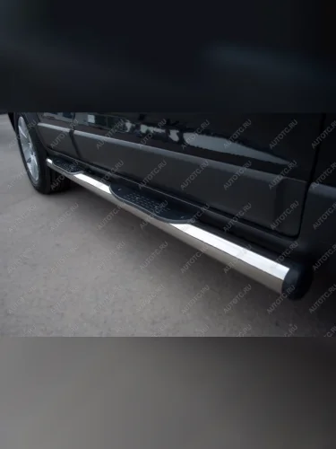 Пороги труба с накладками SLITKOFF Chevrolet Captiva (2011-2013) 1-ый рестайлинг