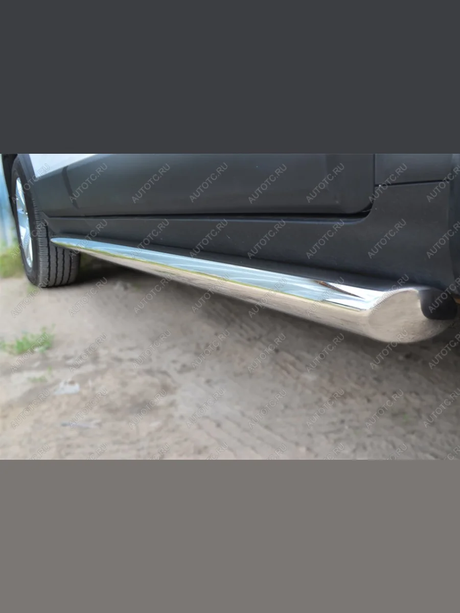 Пороги труба SLITKOFF Chevrolet Captiva 2-ой рестайлинг (2013-2016) (d57 мм)  в Перми Пермском крае