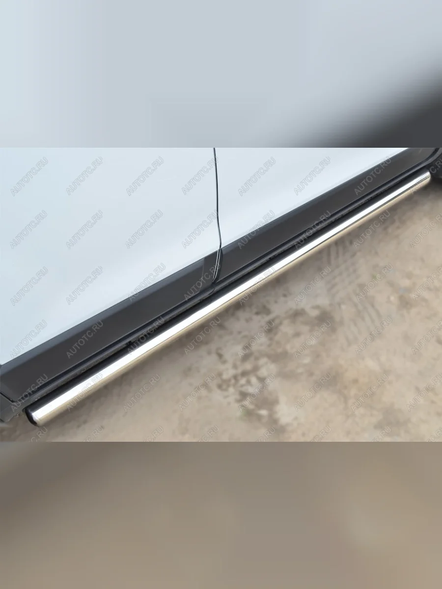 Пороги труба SLITKOFF Chevrolet Captiva 2-ой рестайлинг (2013-2016) (d57 мм)  в Самаре Самарской области