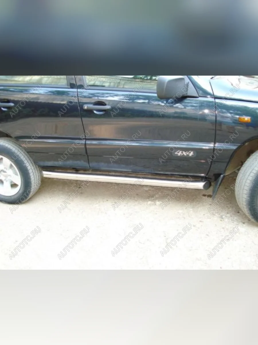 Пороги труба SLITKOFF Chevrolet Niva 2123 дорестайлинг (2002-2008) (d57 мм)  в Самаре Самарской области