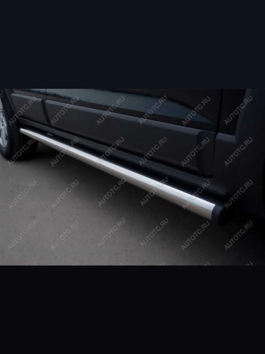 Пороги труба SLITKOFF Chevrolet Niva 2123 дорестайлинг (2002-2008) (d76 мм)  в Самаре Самарской области