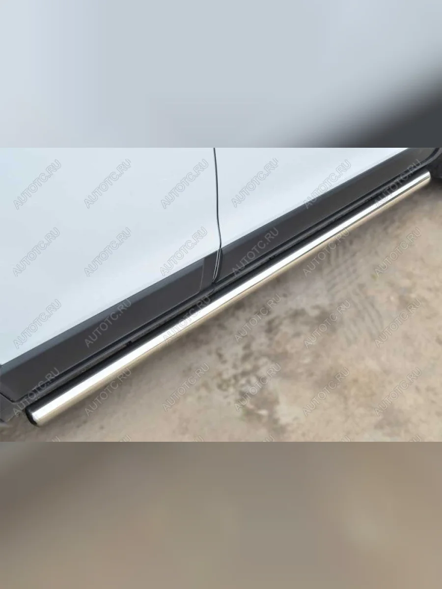 Пороги труба SLITKOFF Chevrolet Niva 2123 дорестайлинг (2002-2008) (d76 мм)  в Самаре Самарской области